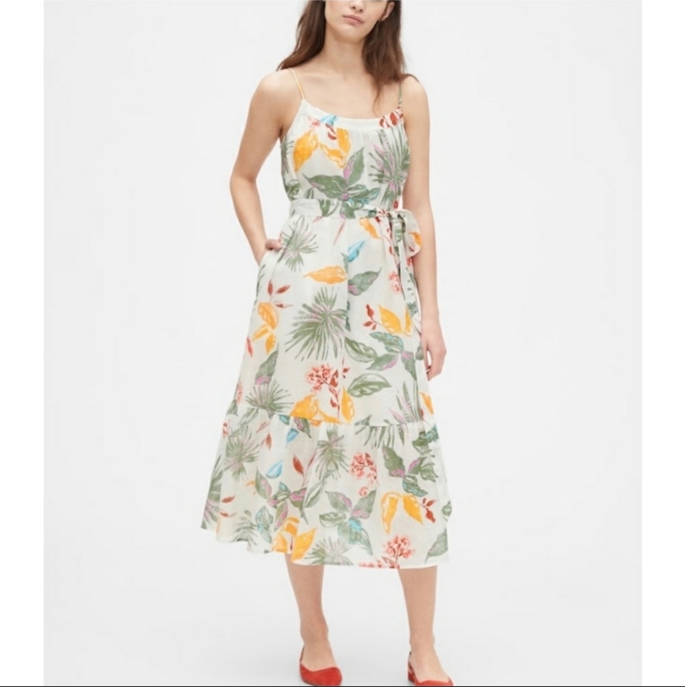 Gap Floral Linen Dress